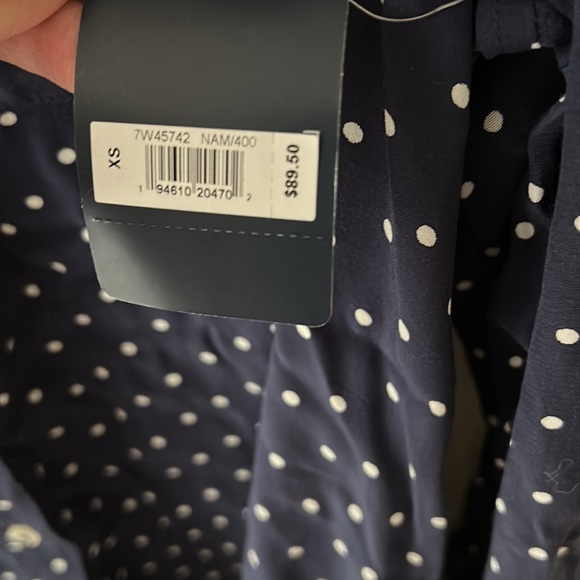 Lucky Brand Blue Polka Dot Button-Up Shirt NWT - Picture 3 of 4